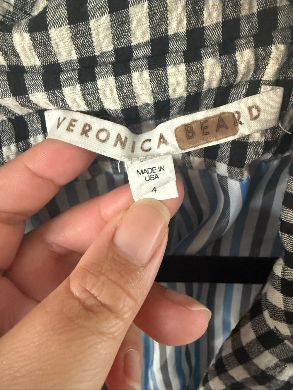 Veronica Beard Black and White Gingham Blazer - Picture 3 of 3
